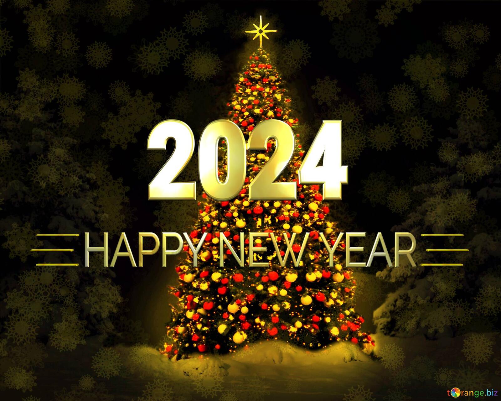 Бесплатное фото Новогодняя елка 2024 года