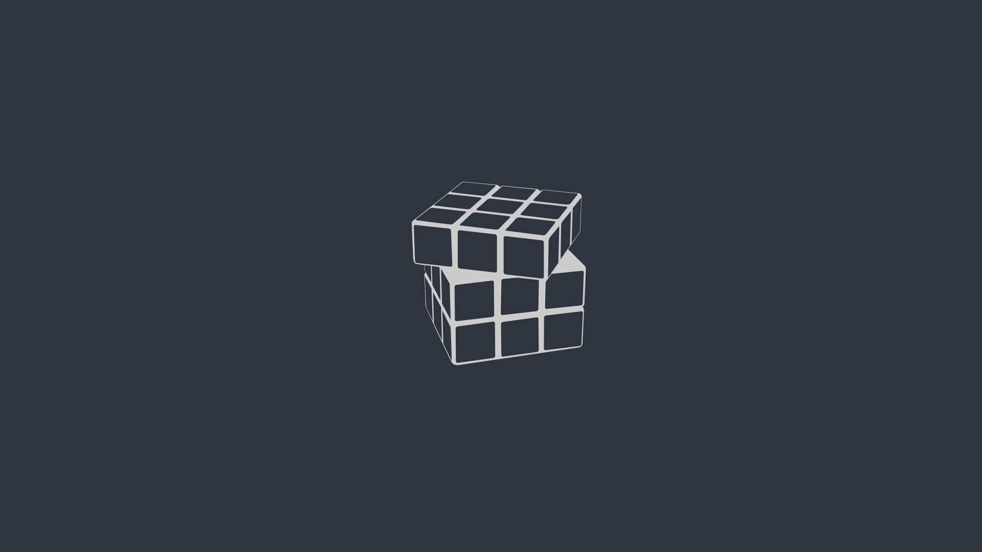 Rendering picture monochrome rubik`s cube image