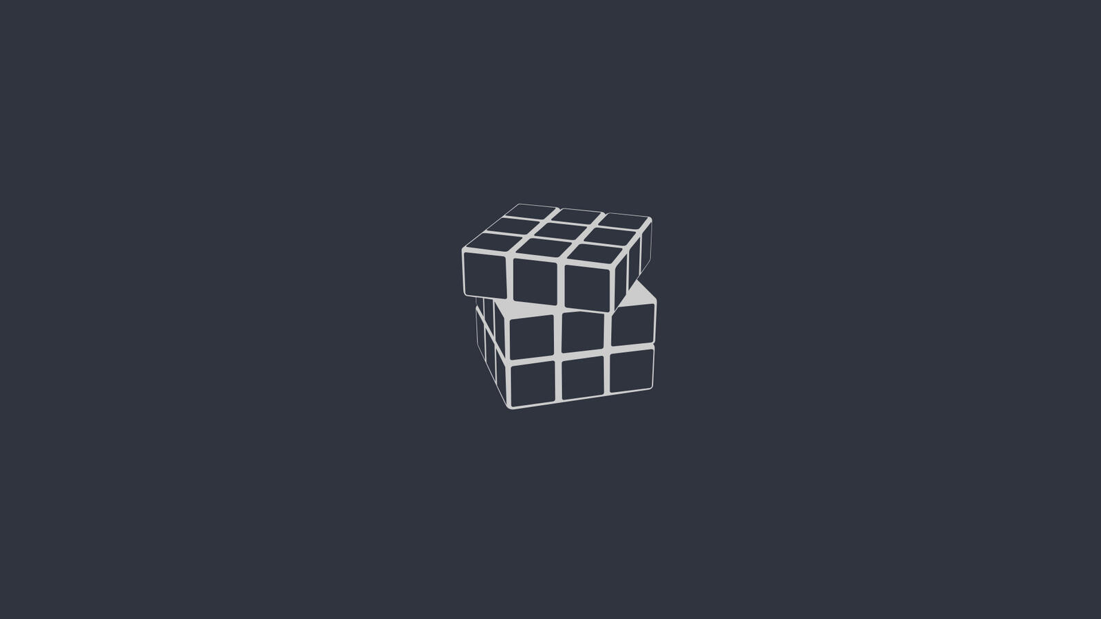 Бесплатное фото Рендеринг картинка монохромный кубик-рубика