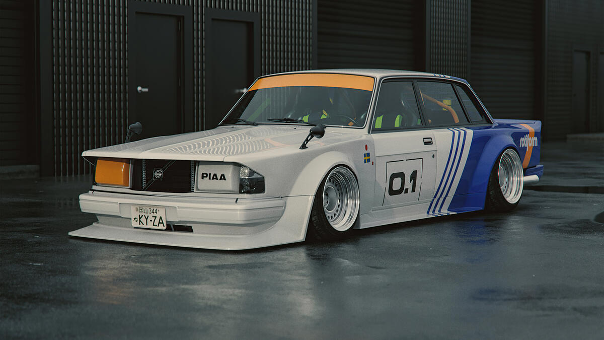 Old Volvo car in tuning