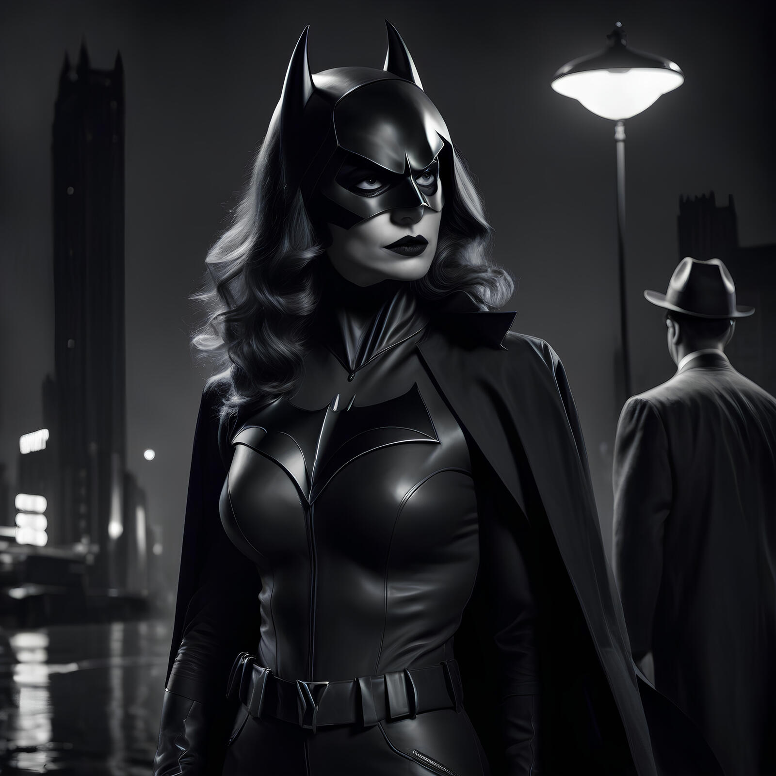 Бесплатное фото Batwoman noir
