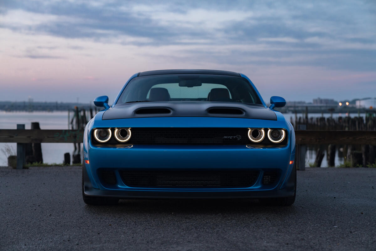 Dodge Charger blue.