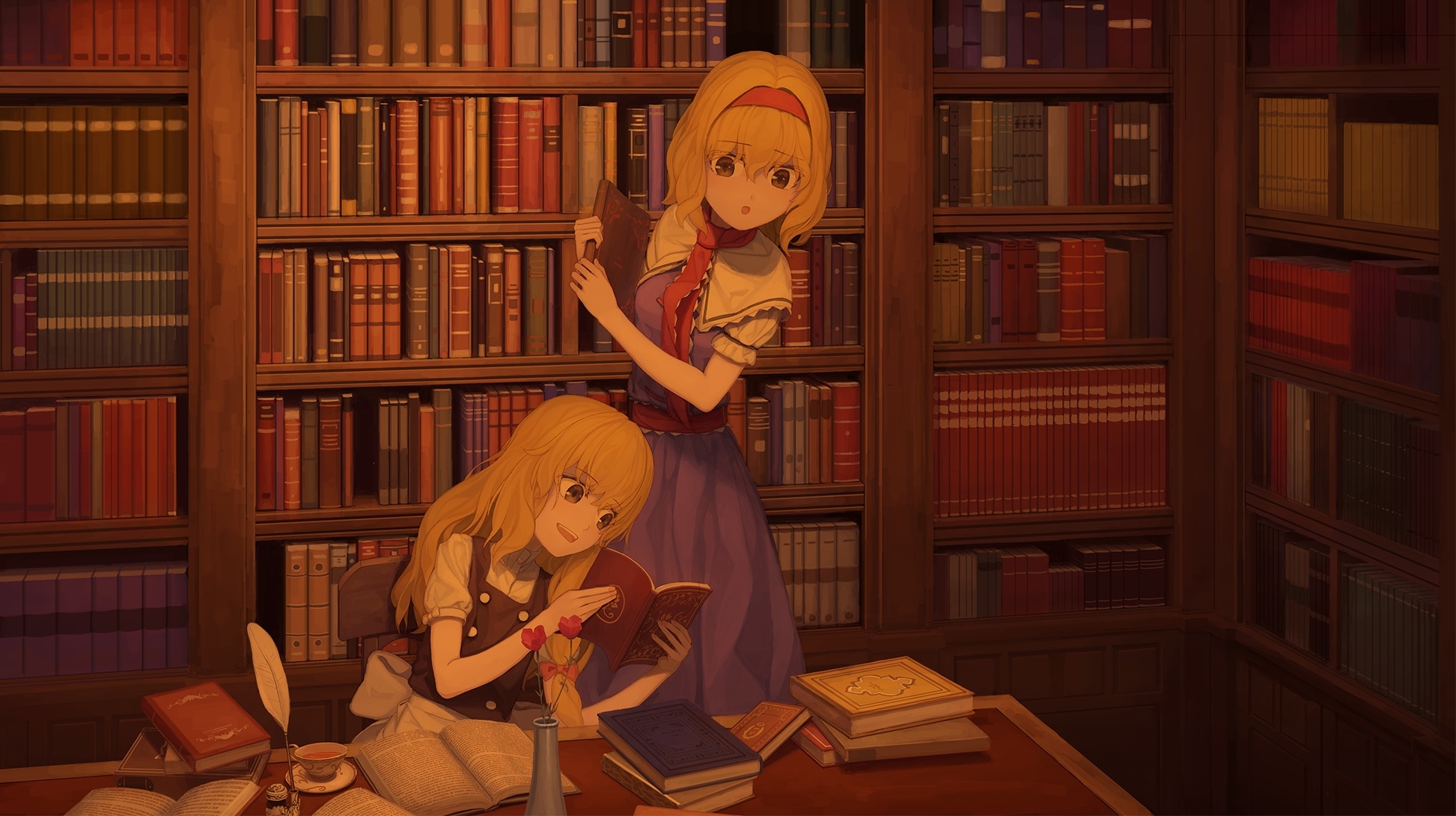 Алиса читает книгу