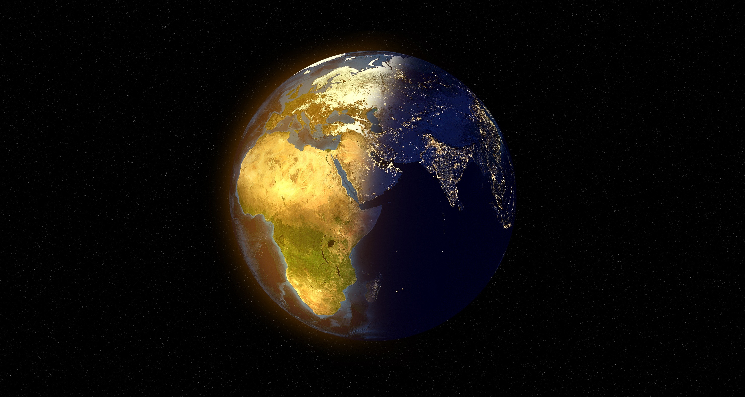 Бесплатное фото Африканский континент с космоса