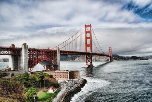 Мост  золотые ворота в Сан-Франциско