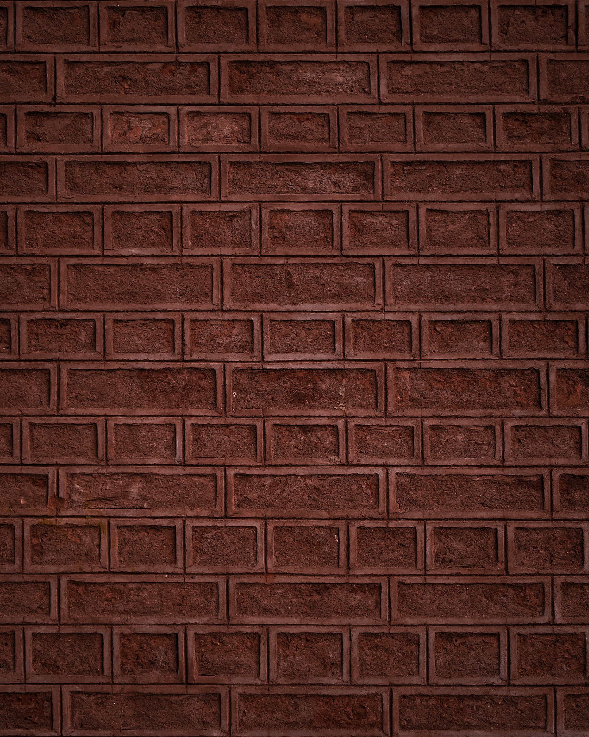 Free photo The brick wall is red in color