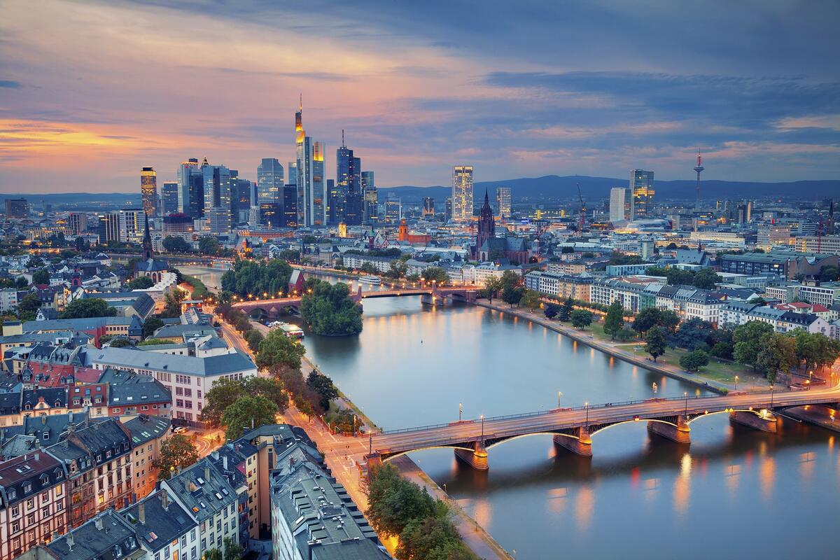 Evening Frankfurt in Germany