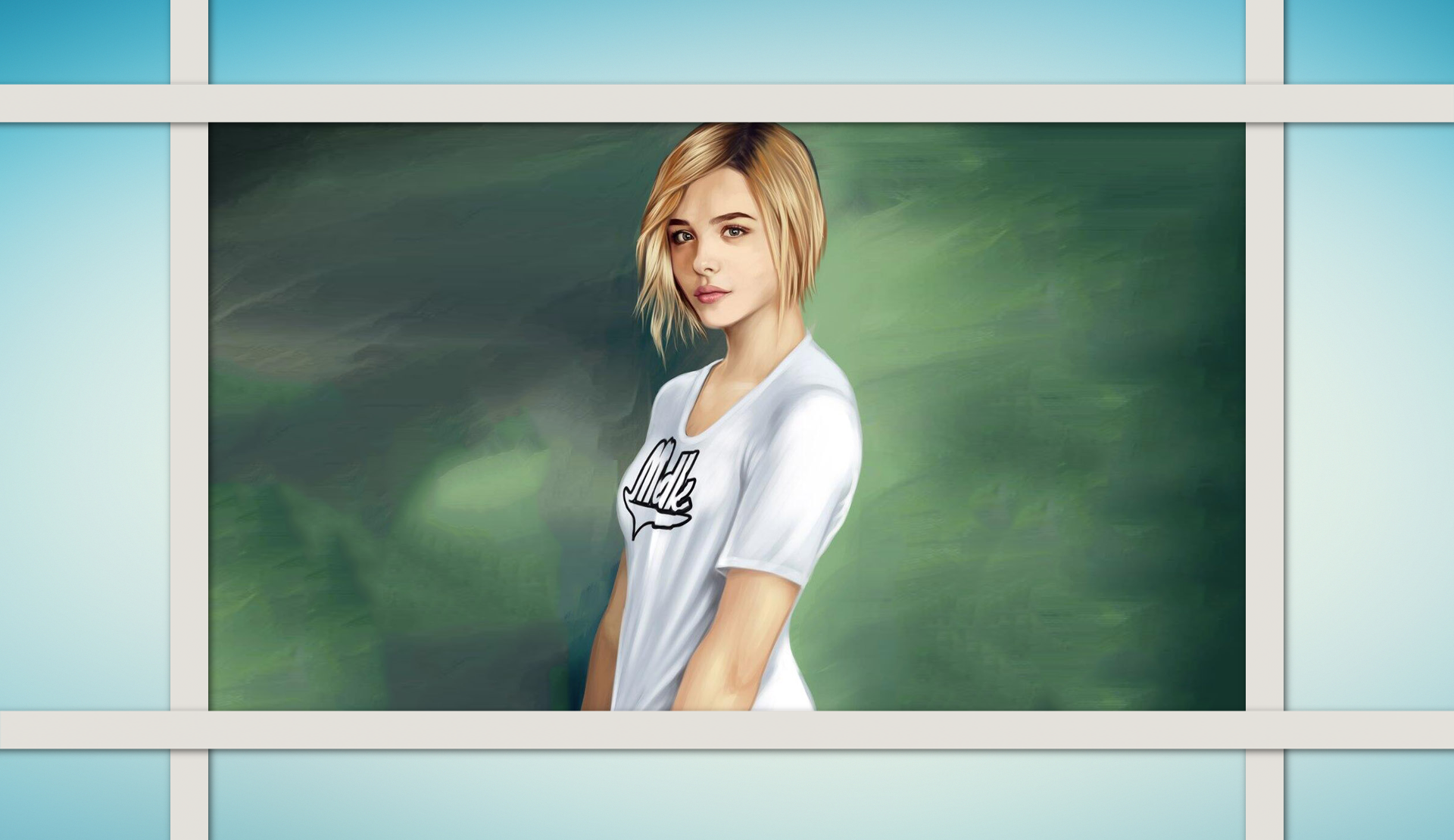 Free photo Chloe Grace Moretz in the painting.