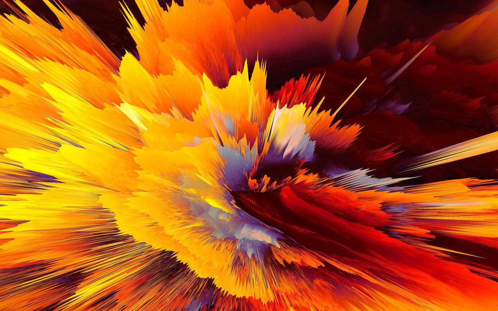 Бесплатное фото Взрыв частиц цвета апельсина
