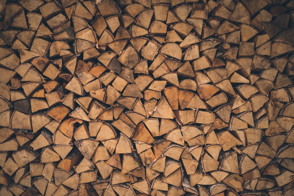 Chopped wood texture
