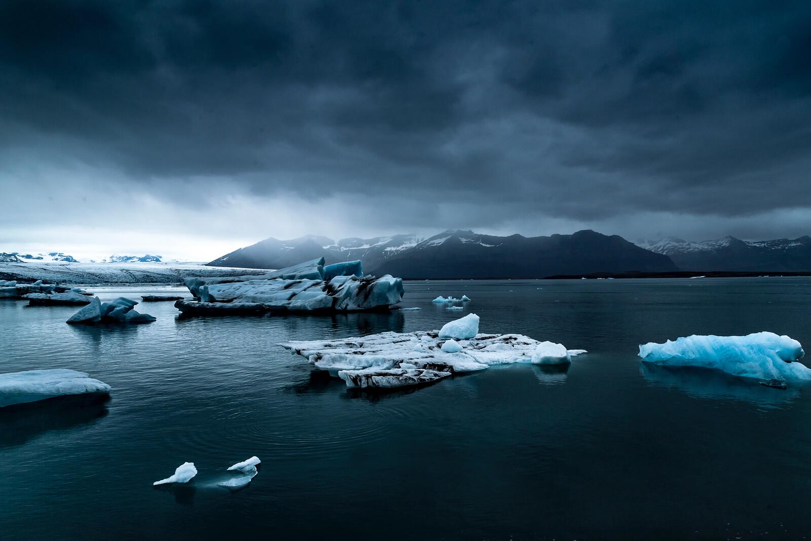 Free photo Ice floes in the Arctic
