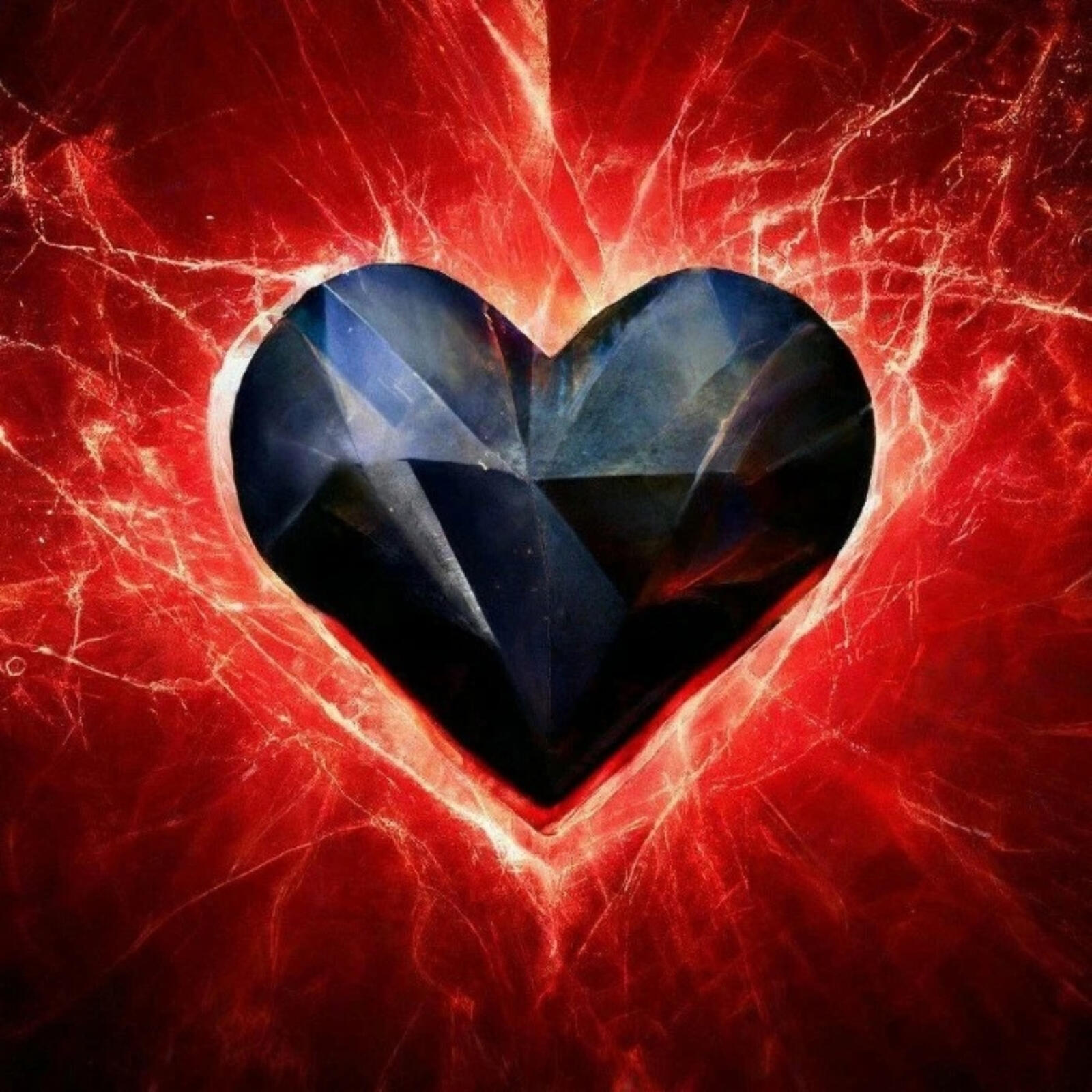 Бесплатное фото Чёрное атомное сердце