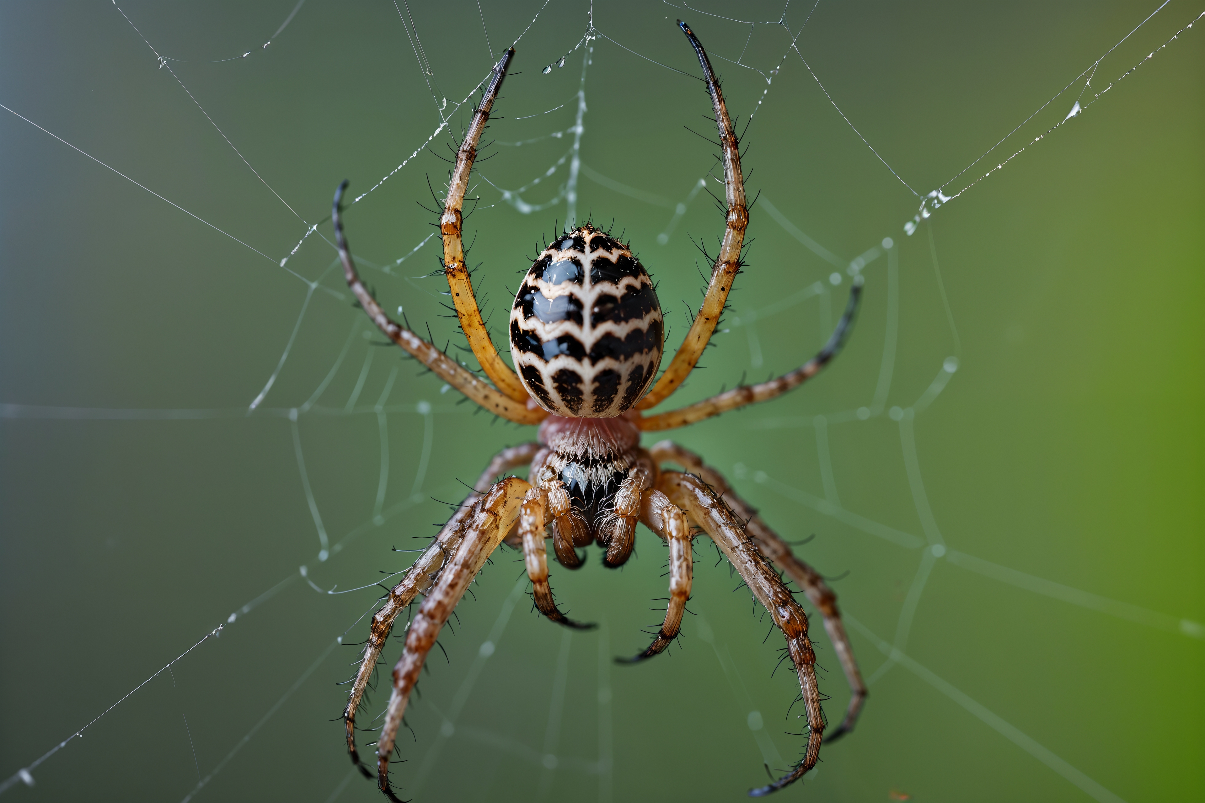Бесплатное фото Будьте осторожны в лесу, чтобы избежать встречи с этим опасным пауком