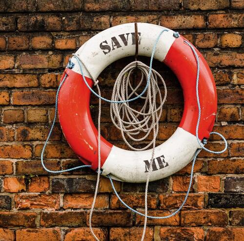 Life preserver on the wall