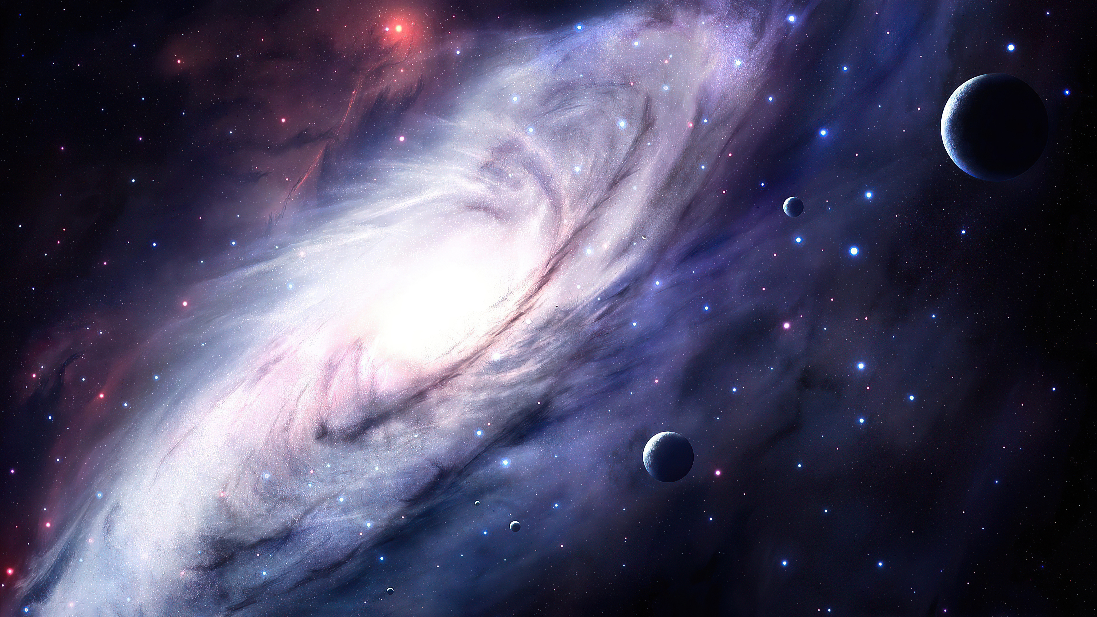 免费照片一个令人惊叹的宇宙现象，有一颗恒星和行星