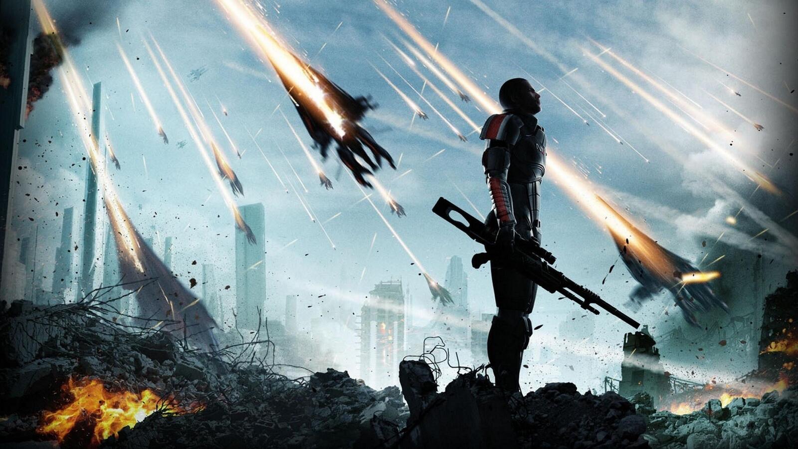 Бесплатное фото Картинка на рабочий стол из игры Mass Effect
