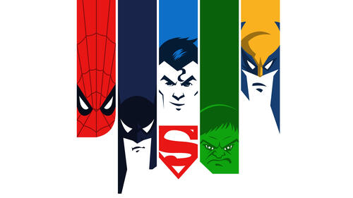 Логотипы супер героев
