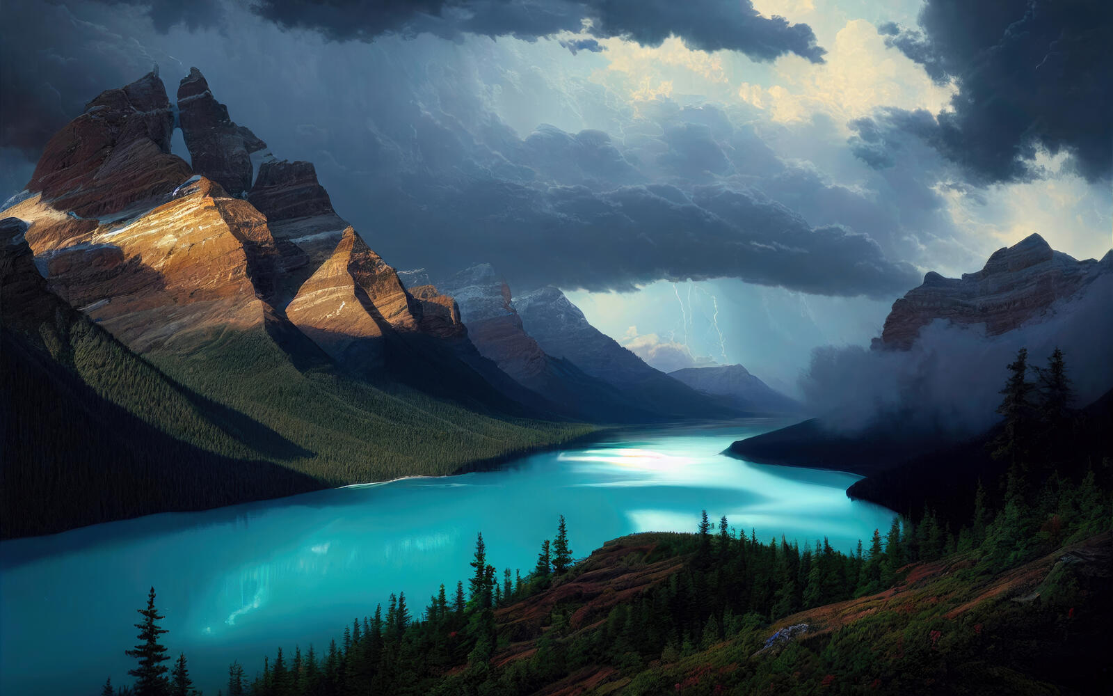 Wallpapers Canada mountains lake on the desktop