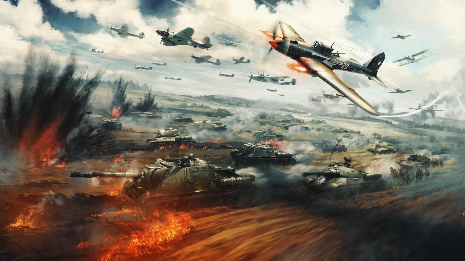 Бесплатное фото Заставка из игры War Thunder