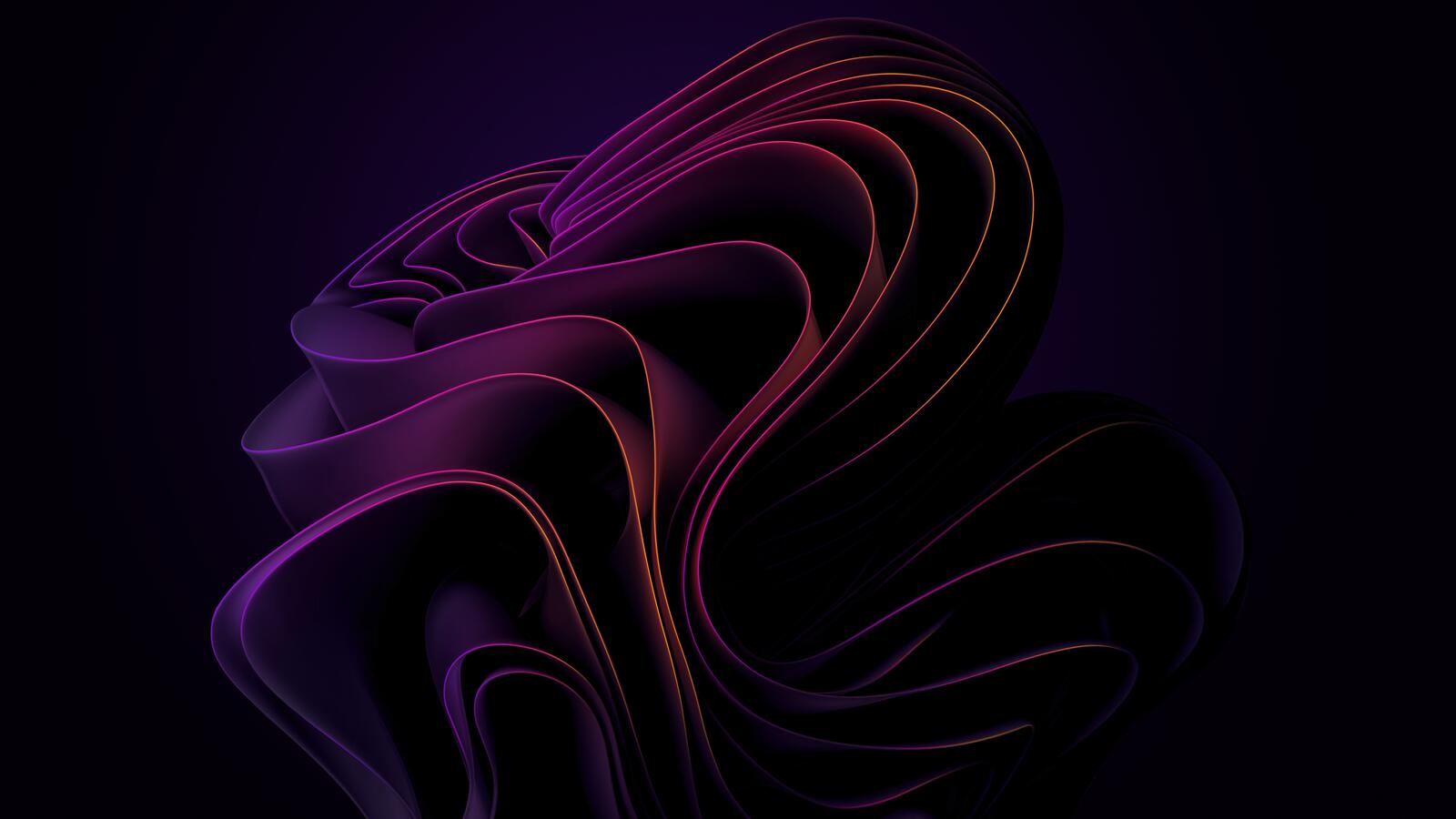Free photo Purple lines in the form of waves on a dark blue background