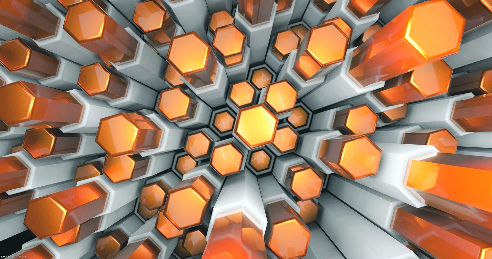 Wallpapers view from the top structure wallpaper hexagon towers on the desktop