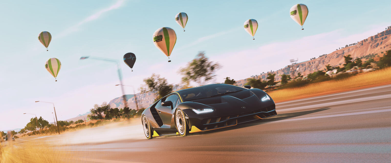 Free photo Lamborghini Huracan in the game forza horizon 5 2022