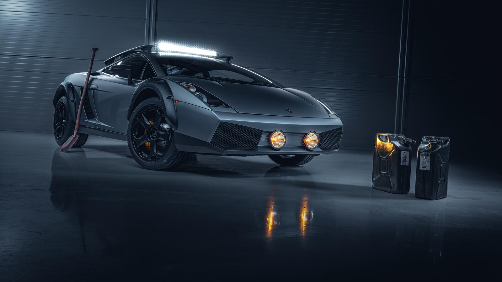 Бесплатное фото Lamborghini gallardo сделанный для бездорожье