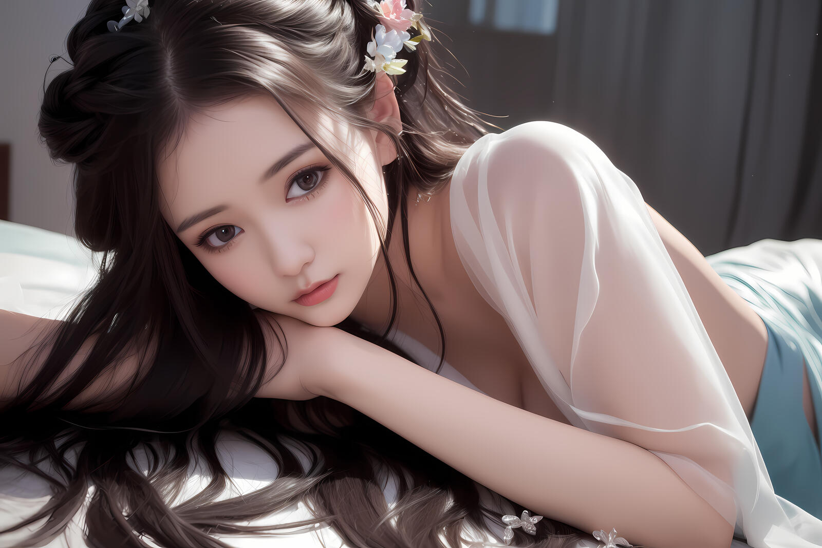Free photo Fantasy girl with Asian appearance