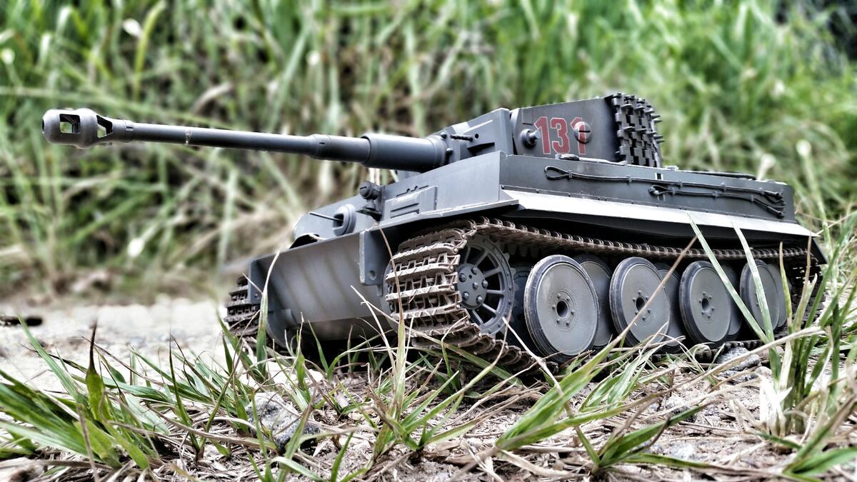 Toy tank tiger on radio control
