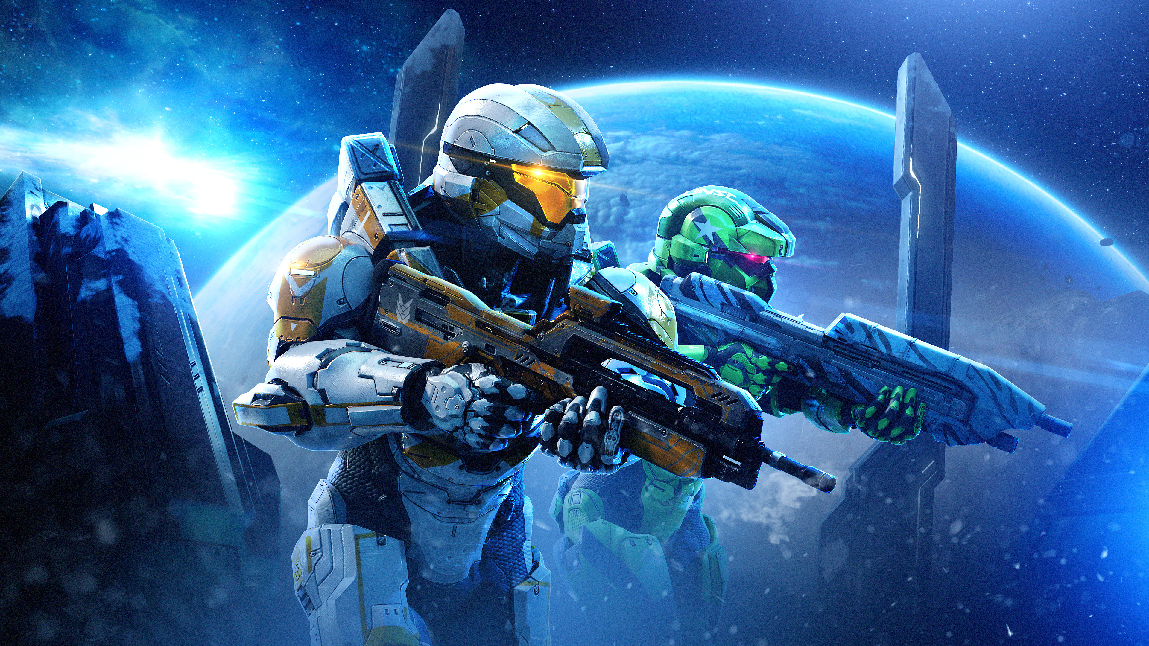 Free photo Stormtroopers from the game Halo