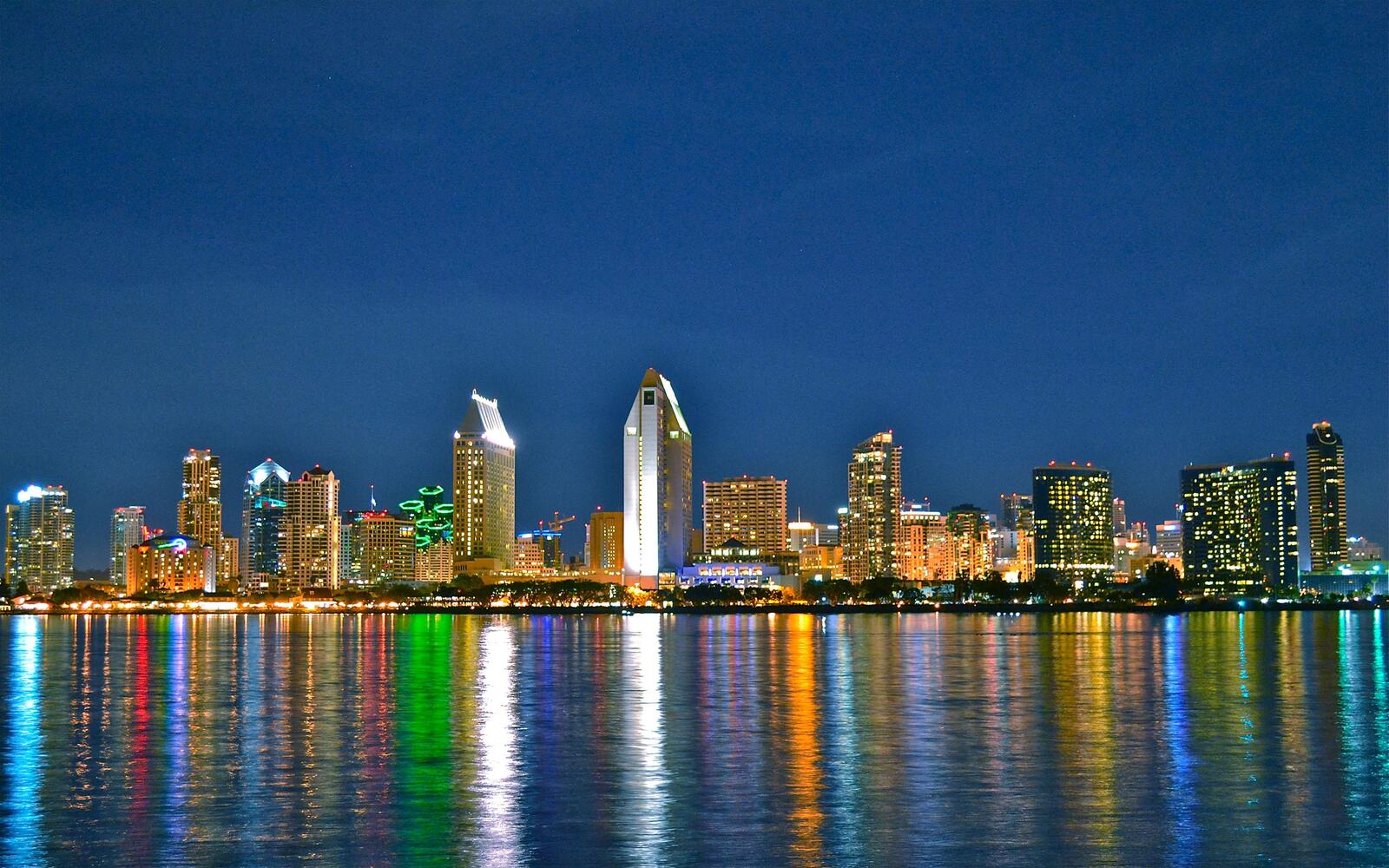 Бесплатное фото Сан-Диего в ночи
