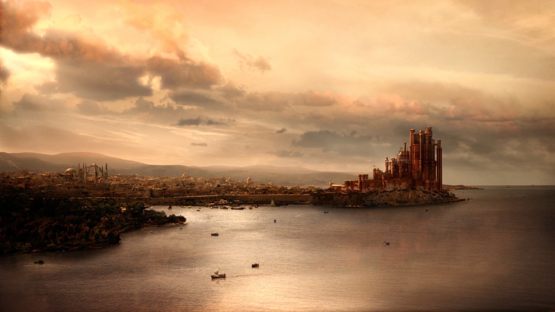 Бесплатное фото Мертвый город у воды
