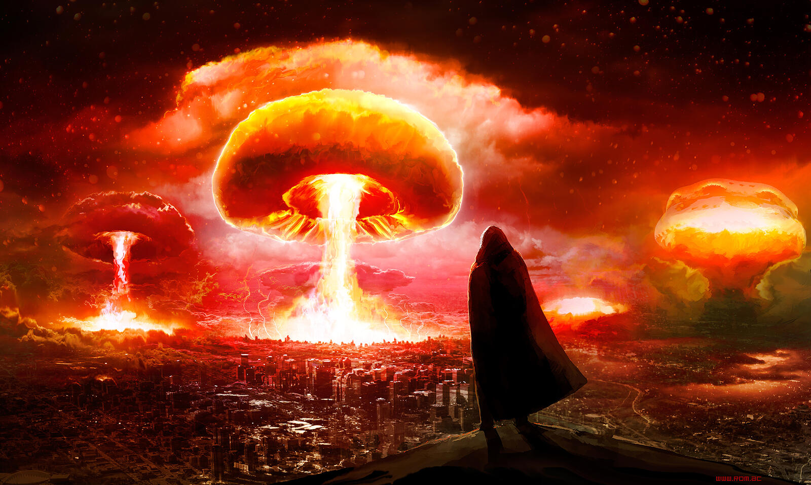 Обои апокалипсис художник ядерный взрыв на рабочий стол
