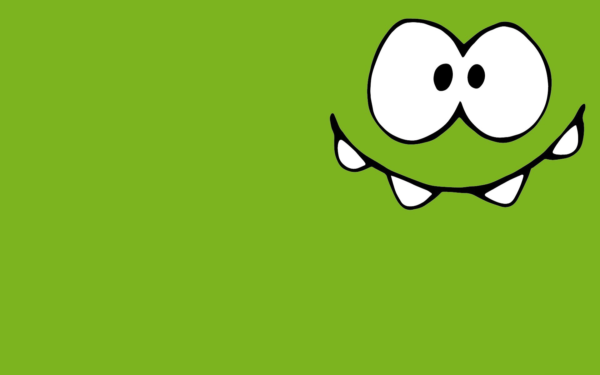 Free photo Nibbler with eyes on green background
