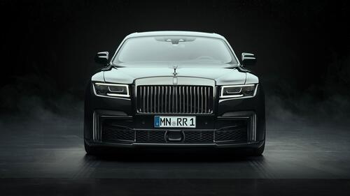 Rolls Royce Ghost Black Badge 2022 on dark background