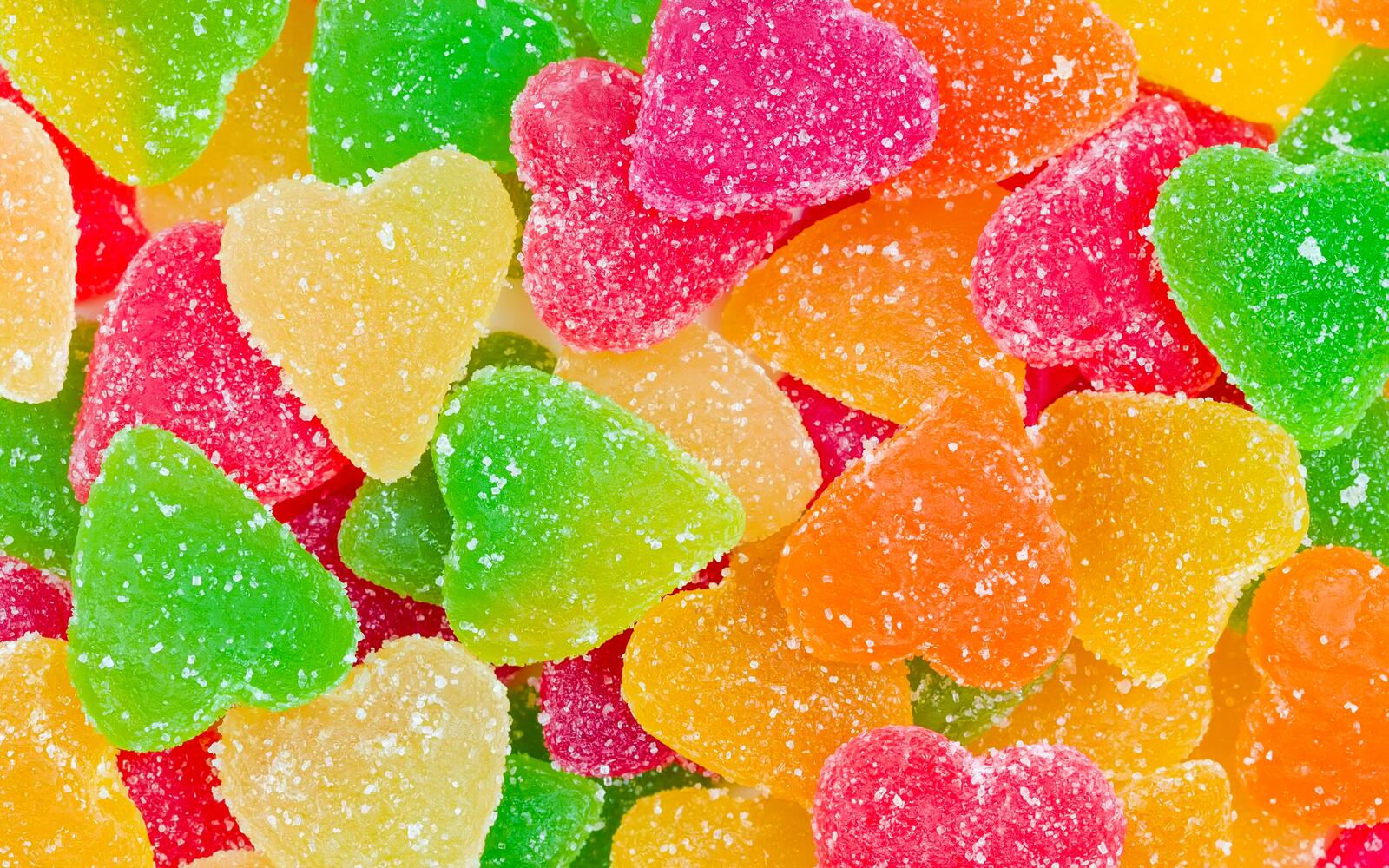 Бесплатное фото Вкусные цветные мармеладки в сахаре