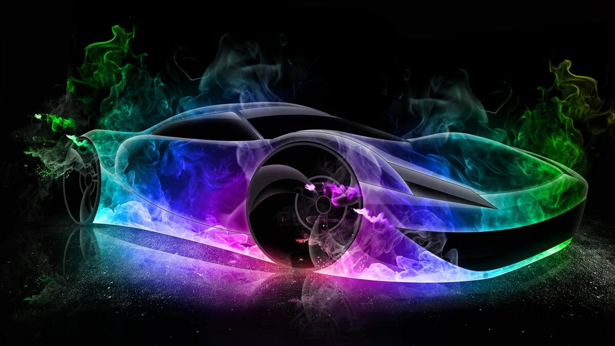 Abstract sports car