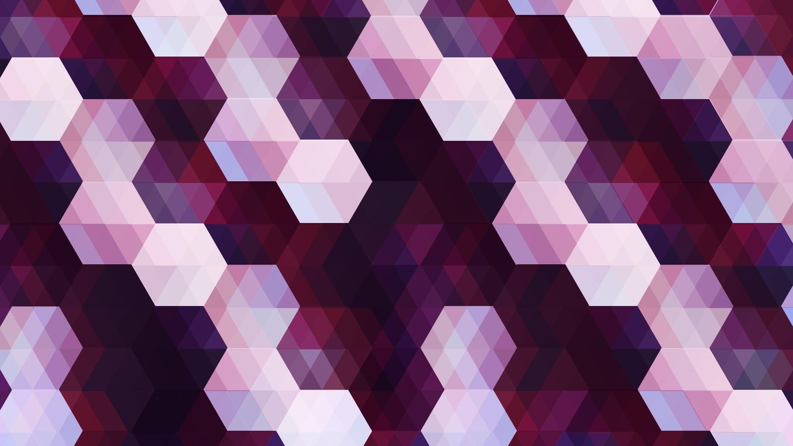 Бесплатное фото Разноцветные геометрические шестиугольники