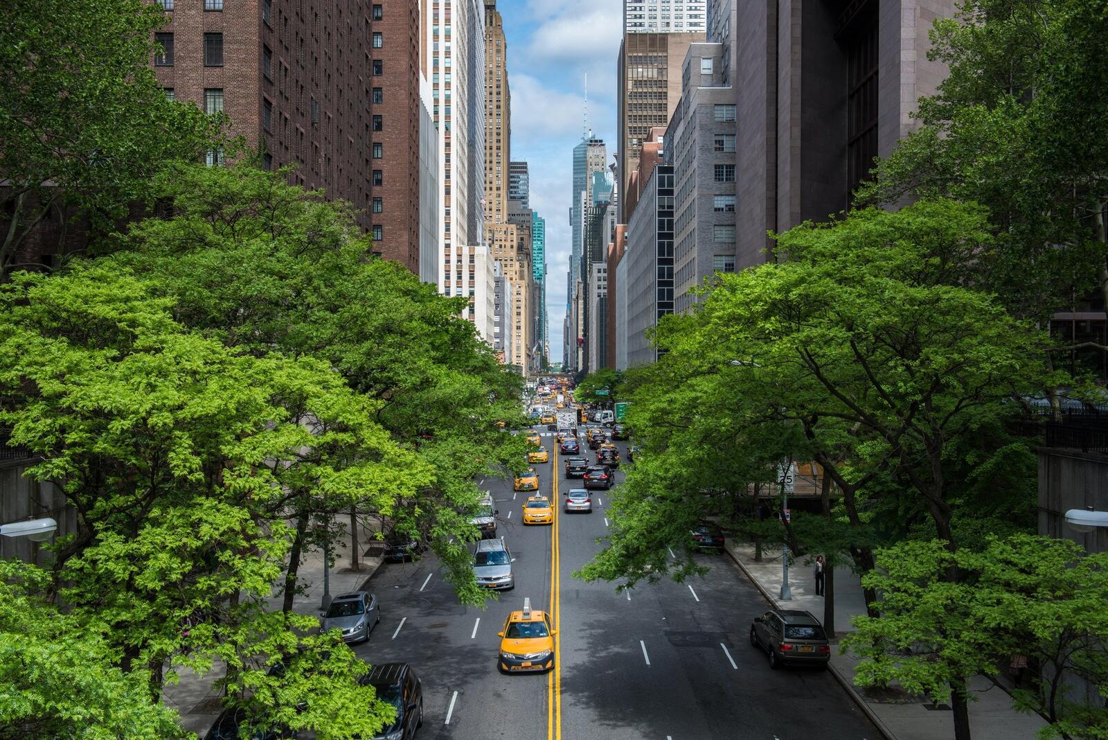 Бесплатное фото Обои с улицами Нью-Йорка