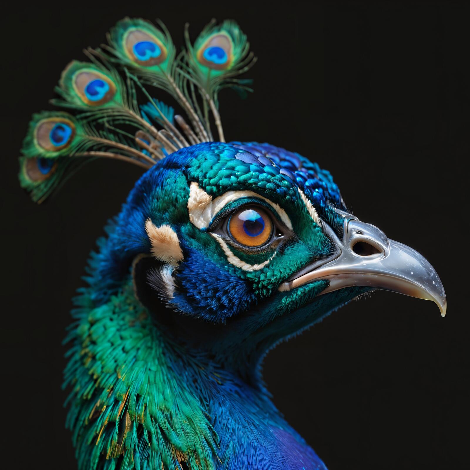 Free photo Portrait of the peacock
