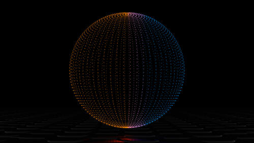 Neon dotted globe