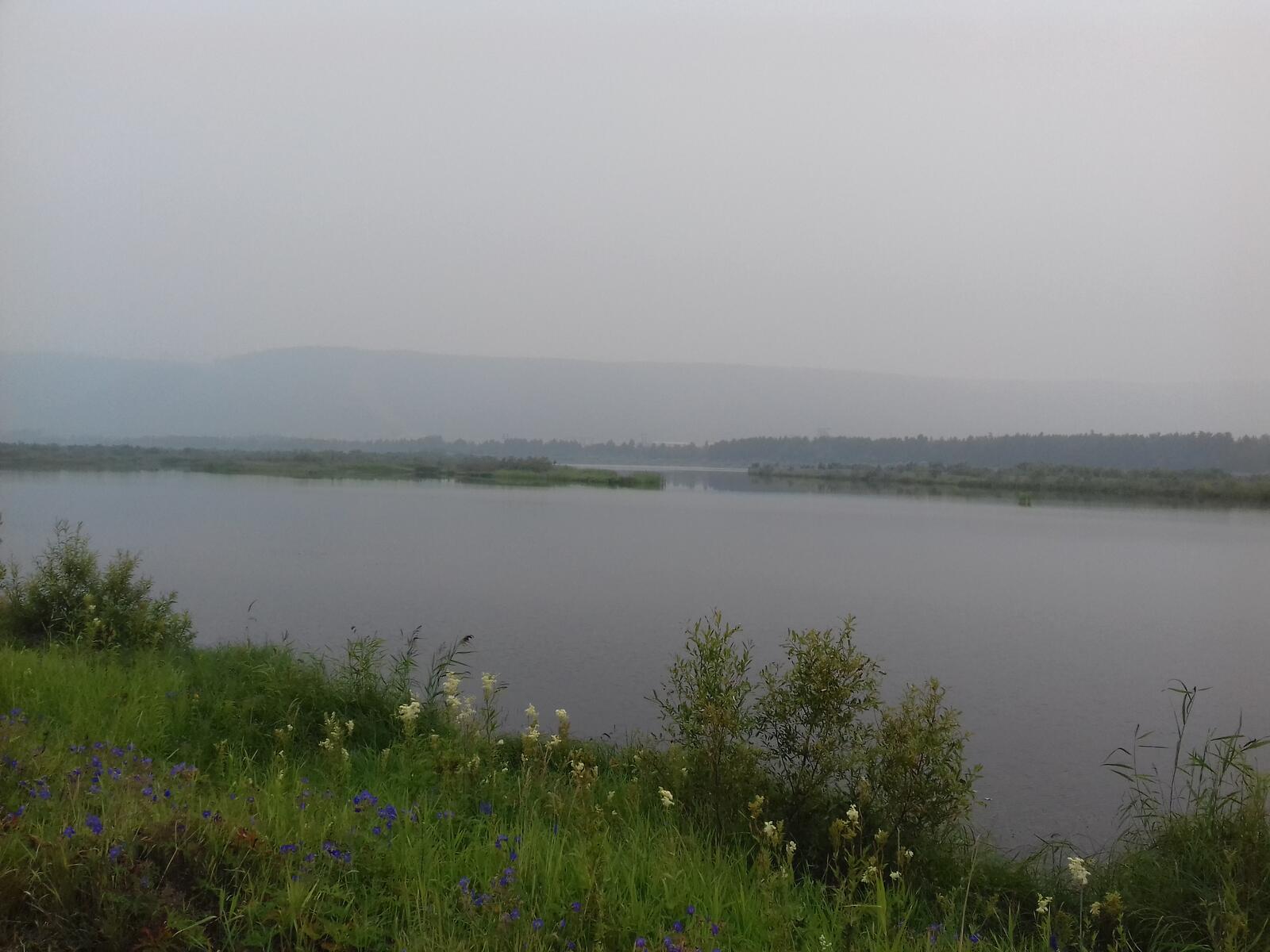 Free photo Fog on the river in Siberia