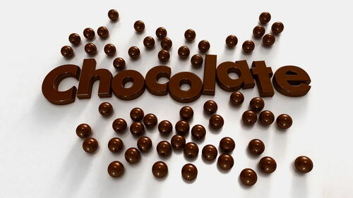 Chocolate lettering