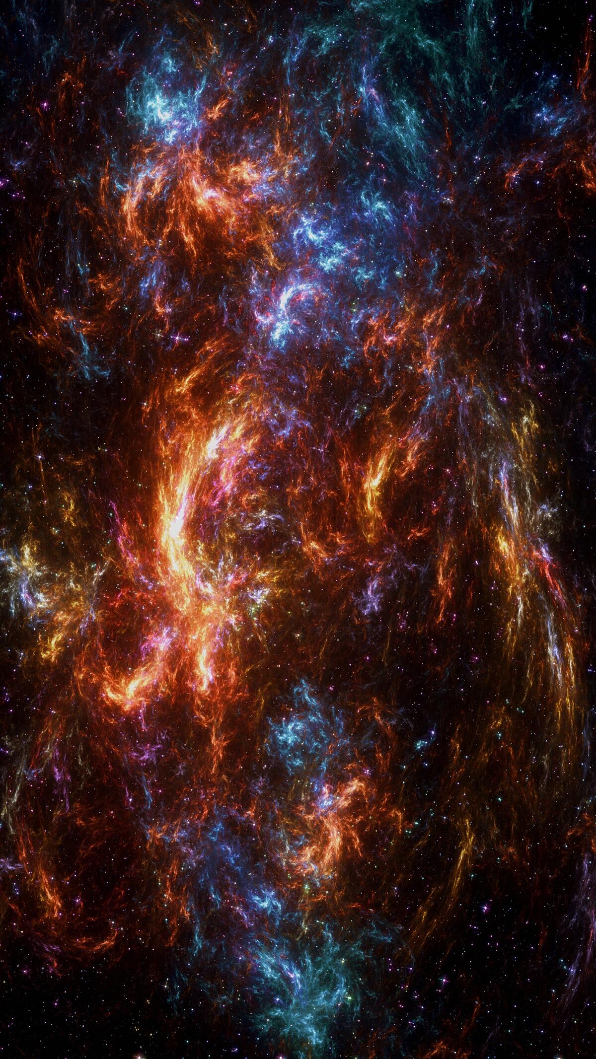 Wallpaper with space colors