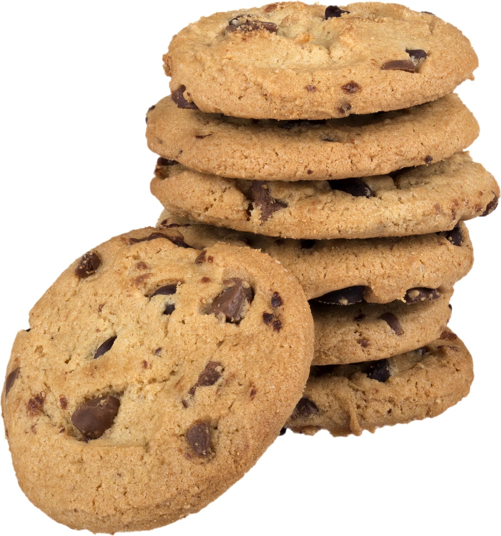 Free photo Chocolate chip oatmeal cookie tower