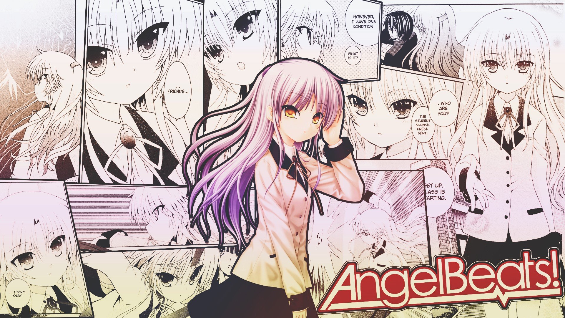 Wallpapers Angel Beats anime girls Tachibana Kanade on the desktop