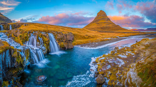 Beautiful waterfalls of Iceland