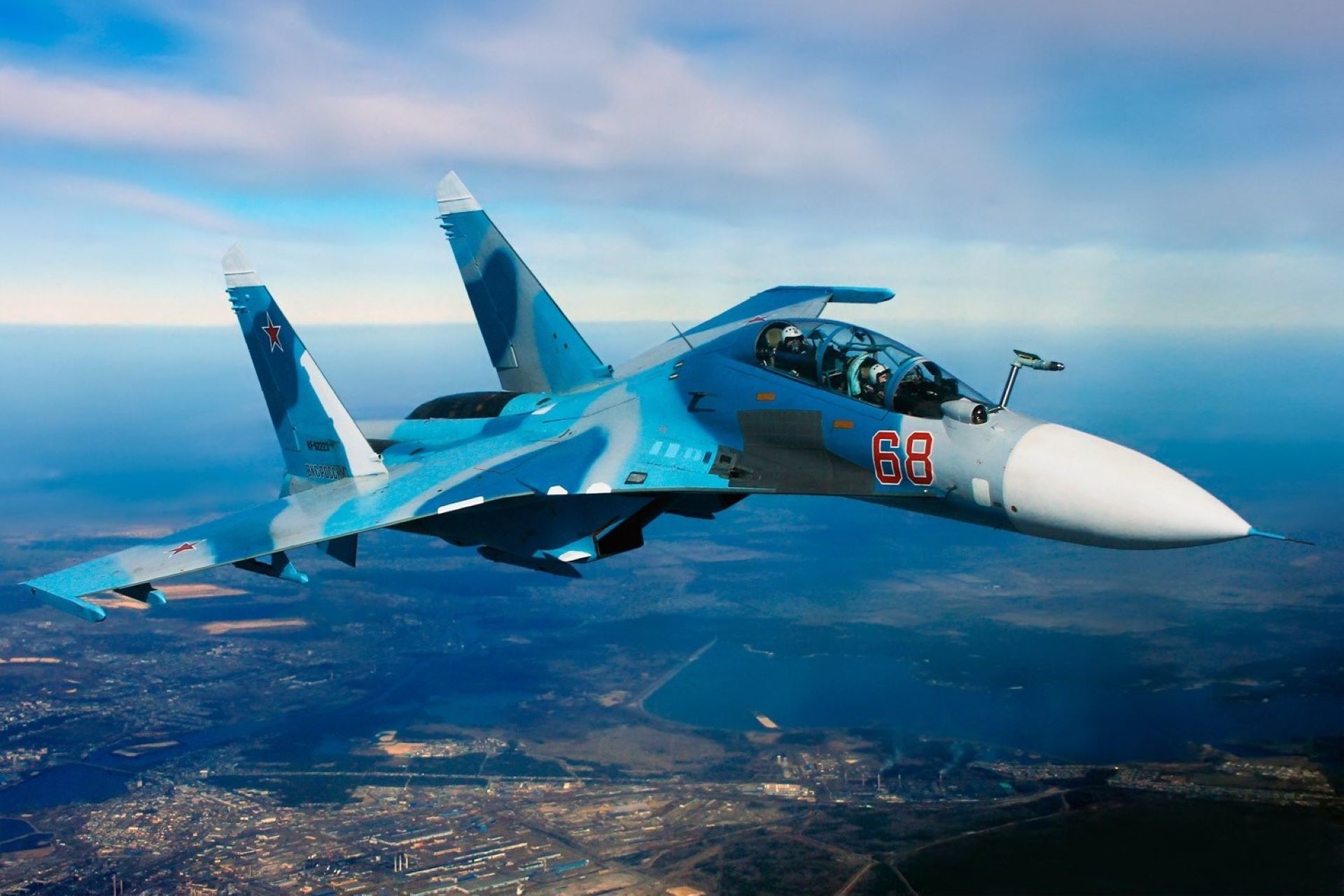 Бесплатное фото Самолет-истребитель Су-30