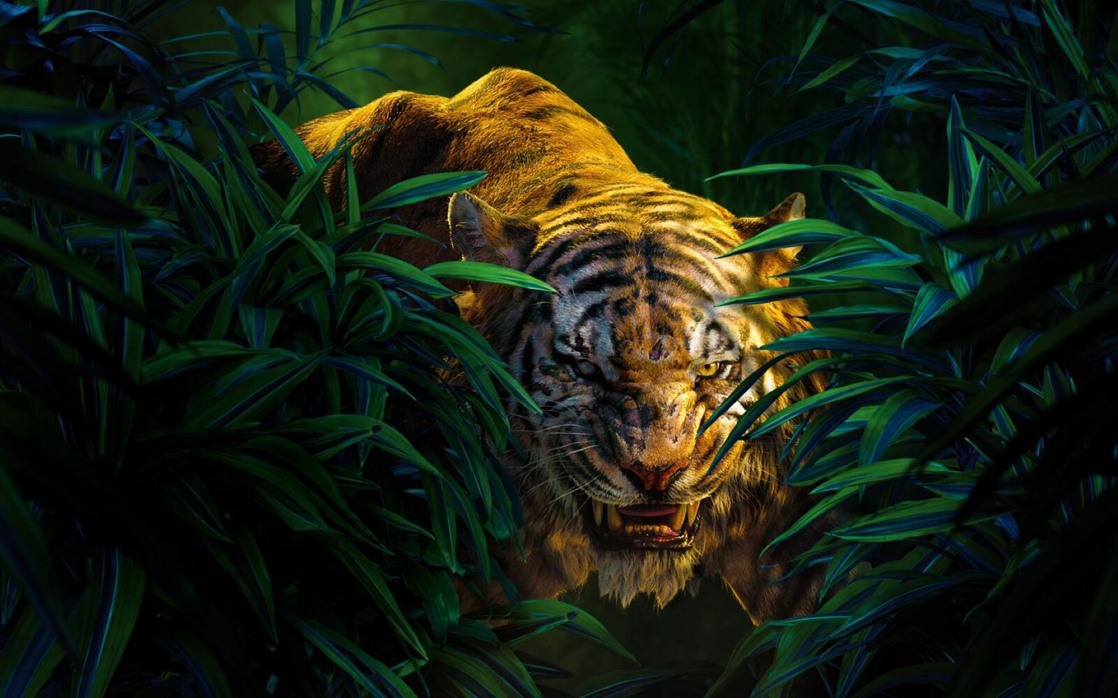 Бесплатное фото Шерхан в джунглях