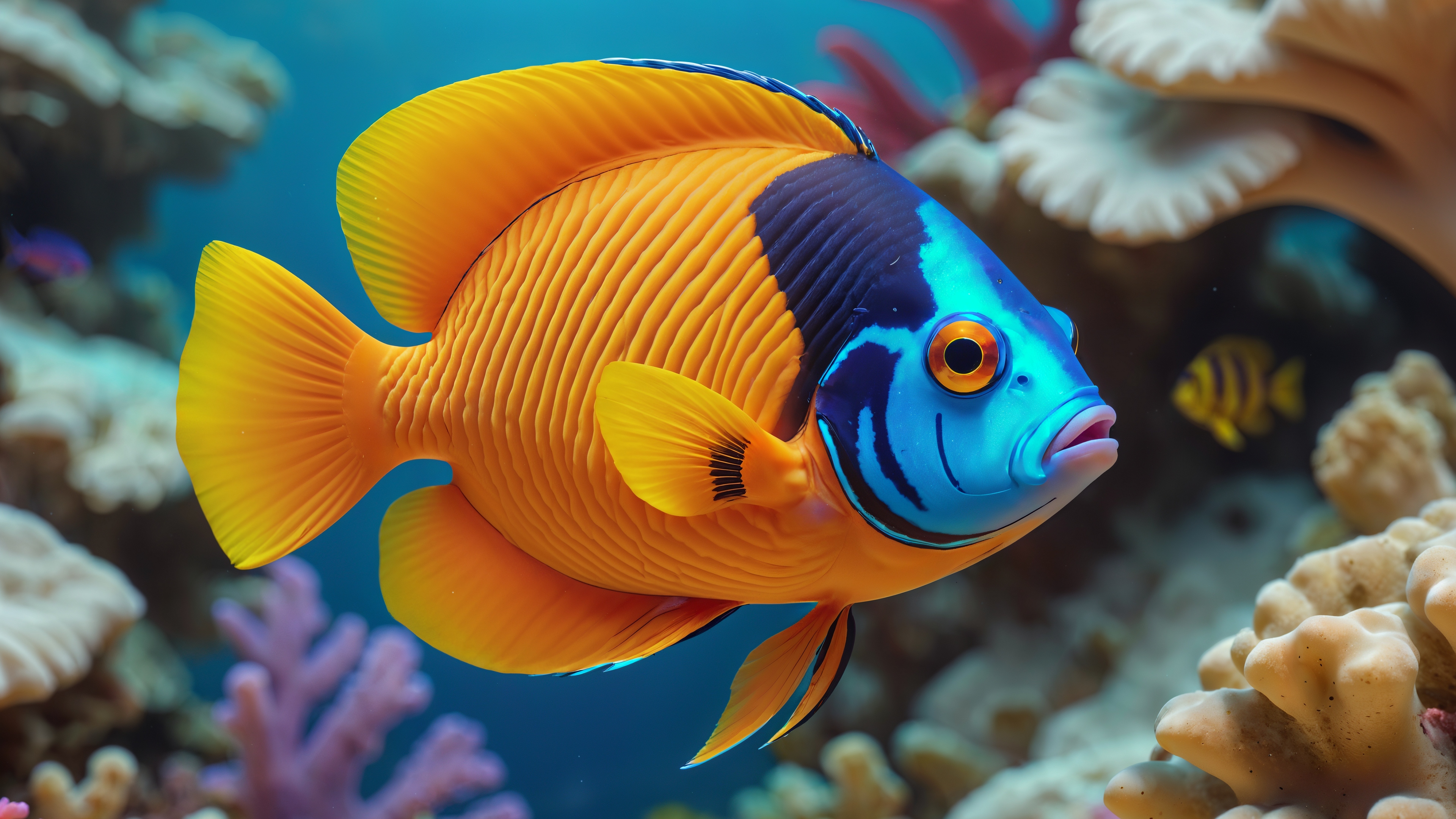 免费照片珊瑚礁上色彩斑斓的鱼儿